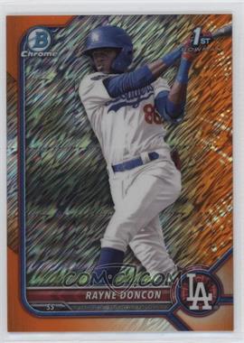 2022 Bowman Chrome - Prospects - Orange Shimmer Refractor #BCP-202 - Rayne Doncon /25