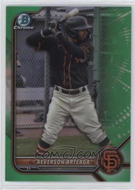 2022 Bowman Draft - Chrome - Green Refractor #BDC-198 - Aeverson Arteaga /99