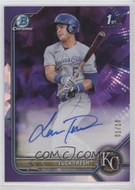 2022 Bowman Sapphire Edition - Chrome Prospects Autograph - Purple #BSPA-LT - Luca Tresh /10