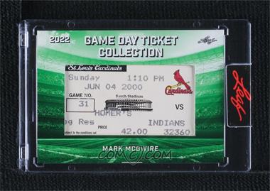 2022 Leaf Game Day Ticket Collection - [Base] #TC-63 - Mark McGwire [Uncirculated]
