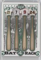 Roberto Clemente, Mickey Mantle, Ted Williams, Willie Mays #/1