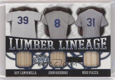 2022 Leaf Lumber - Lumber Lineage Relics - Navy Blue #LL-02 - Roy Campanella, John Roseboro, Mike Piazza /4