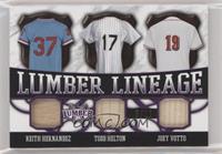 Keith Hernandez, Todd Helton, Joey Votto [EX to NM] #/12