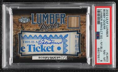 2022 Leaf Lumber - Lumber Marks Relics - Navy Blue #LM-03 - Bobby Doerr /7 [PSA 8 NM‑MT]
