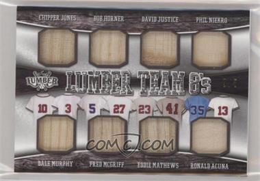 2022 Leaf Lumber - Lumber Team 8's Relics - Silver #LT8-01 - Chipper Jones, Dale Murphy, Bob Horner, Fred McGriff, David Justice, Eddie Mathews, Phil Niekro, Ronald Acuna /5