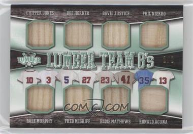 2022 Leaf Lumber - Lumber Team 8's Relics - Silver #LT8-01 - Chipper Jones, Dale Murphy, Bob Horner, Fred McGriff, David Justice, Eddie Mathews, Phil Niekro, Ronald Acuna /5