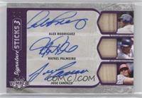 Alex Rodriguez, Rafael Palmeiro, Jose Canseco #/8