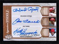 Orlando Cepeda, Joe Torre, Keith Hernandez #/25