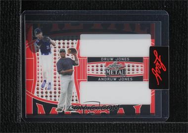 2022 Leaf Metal - Dual Autographs - Pre-Production Proof Red Clear Unsigned #DA-8 - Druw Jones, Andruw Jones /1 [Uncirculated]