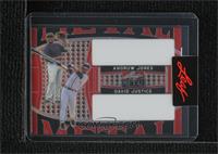 Andruw Jones, David Justice [Uncirculated] #/1