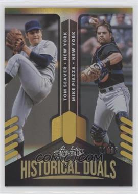 2022 Panini Absolute - Historical Duals - Spectrum Gold #HD-TM - Mike Piazza, Tom Seaver /25