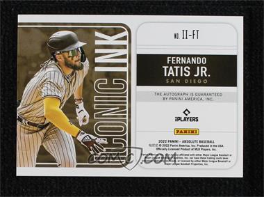 2022 Panini Absolute - Iconic Ink #II-FT - Fernando Tatis Jr. /199 - Courtesy of COMC.com