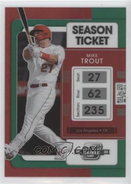 2022 Panini Chronicles - Contenders Optic - Green Prizm #5 - Mike Trout /75