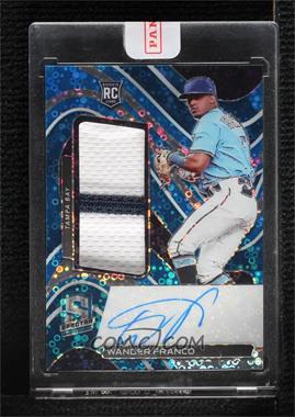 2022 Panini Chronicles - Spectra - Neon Blue Prizm #104 - Rookie Jersey Autograph - Wander Franco /99 [Uncirculated]