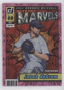 2022 Panini Donruss - Marvels - Pink Fireworks #M-6 - Jacob deGrom