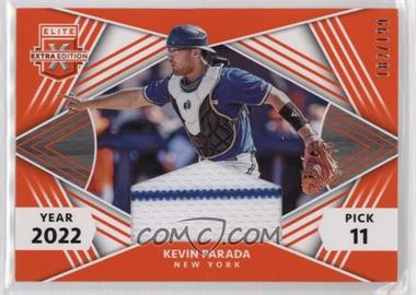 2022 Panini Elite Extra Edition - First Round Materials - Orange #FRM-KP - Kevin Parada /199