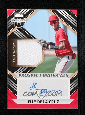 2022 Panini Elite Extra Edition - Prospect Materials Signatures #PMS-EC - Elly De La Cruz