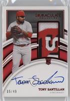 Rookie Patch Autograph - Tony Santillan #/49