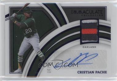 2022 Panini Immaculate Collection - Clearly Immaculate Material Signatures - Blue #CIMS-CP - Cristian Pache /10
