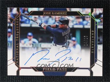 2022 Panini National Treasures - Field Pass Signatures - Holo Gold #FP-JR - Jose Ramirez /25