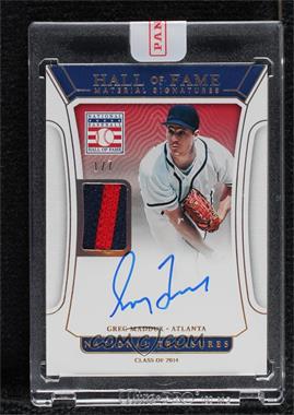 2022 Panini National Treasures - Hall of Fame Material Signatures - Holo Gold #HOFMS-GM - Greg Maddux /7 [Uncirculated]