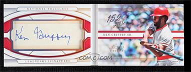 2022 Panini National Treasures - Legendary Signatures Booklets - Stat Line #LSB-KGS - Ken Griffey Sr. /10