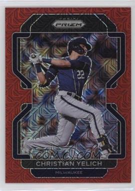 2022 Panini Prizm - [Base] - Red Mojo Prizm #52 - Christian Yelich /149