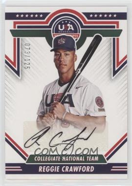 2022 Panini USA Baseball Stars & Stripes - Collegiate National Team Signatures - Black Ink #CNTS-RC - Reggie Crawford /125