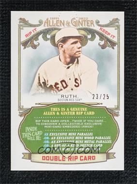 2022 Topps Allen & Ginter - Dual Rip Cards #DRC-RO - Shohei Ohtani, Babe Ruth /25