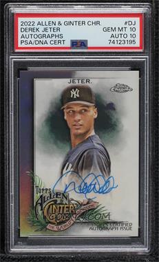 2022 Topps Allen & Ginter Chrome - Full-Size Autographs #AGA-DJ - Derek Jeter [PSA/DNA 10 GEM MT]