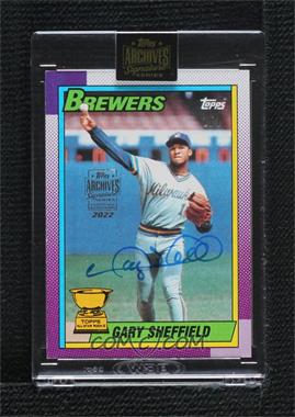 2022 Topps Archives Signature Series - Retired Player Edition Buybacks #90T-718 - Gary Sheffield (1990 Topps) /1 [Buyback]