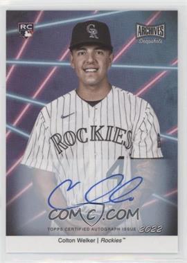 2022 Topps Archives Snapshots - Picture Day - Autographs #PD-14 - Colton Welker /50