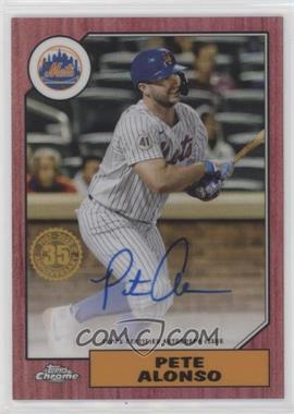 2022 Topps Chrome - 1987 Topps Baseball Autographs - Red Refractor #87BA-PA - Pete Alonso /5