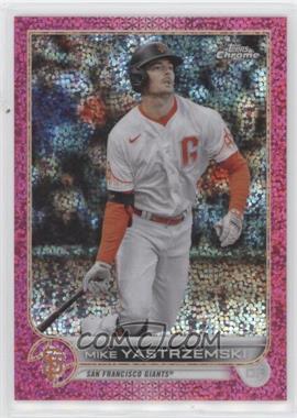 2022 Topps Chrome - [Base] - Magenta Speckle Refractor #18 - Mike Yastrzemski /350