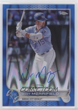 2022 Topps Chrome - Chrome Veteran Autographs - Blue RayWave Refractor #CVA-WM - Whit Merrifield /150