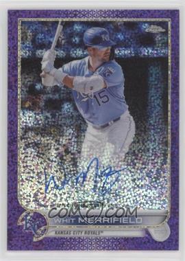 2022 Topps Chrome - Chrome Veteran Autographs - Purple Speckle Refractor #CVA-WM - Whit Merrifield /299