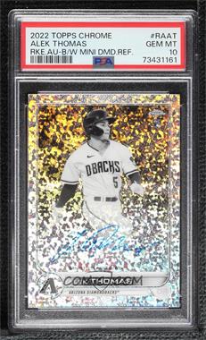 2022 Topps Chrome - Rookie Autographs - Black & White Mini-Diamond Refractor #RA-AT - Alek Thomas [PSA 10 GEM MT]