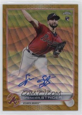 2022 Topps Chrome - Rookie Autographs - Gold Wave Refractor #RA-SS - Spencer Strider /50