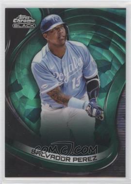 2022 Topps Chrome Black - [Base] - Green Atomic Refractor #64 - Salvador Perez /99