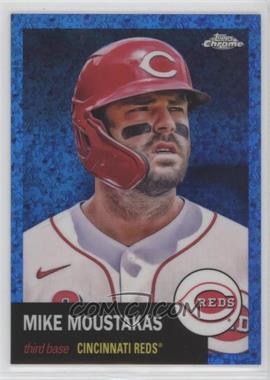 2022 Topps Chrome Platinum Anniversary - [Base] - Blue Mini-Diamond Refractor #198 - Mike Moustakas /199