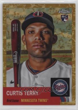 2022 Topps Chrome Platinum Anniversary - [Base] - Platinum Toile Cream and Gold Refractor #354 - Curtis Terry /50
