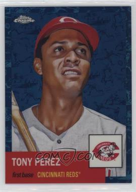 2022 Topps Chrome Platinum Anniversary - [Base] - Platinum Toile White and Blue Refractor #411 - Tony Pérez /199