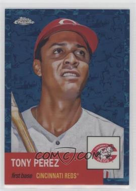 2022 Topps Chrome Platinum Anniversary - [Base] - Platinum Toile White and Blue Refractor #411 - Tony Pérez /199