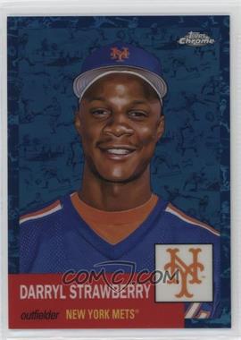 2022 Topps Chrome Platinum Anniversary - [Base] - Platinum Toile White and Blue Refractor #45 - Darryl Strawberry /199