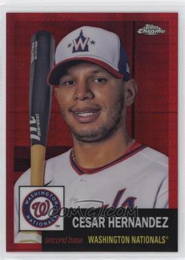 2022 Topps Chrome Platinum Anniversary - [Base] - Red Prism Refractor #253 - Cesar Hernandez