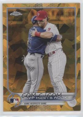 2022 Topps Chrome Sapphire Edition - [Base] - Gold #367 - Checklist - MVP Meets Rookie (Game Respects Game) /50