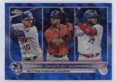 2022 Topps Chrome Sapphire Edition - [Base] #165 - League Leaders - Yuli Gurriel, Michael Brantley, Vladimir Guerrero Jr.