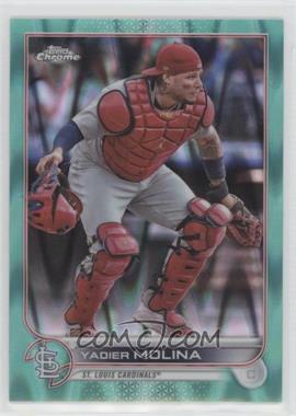 2022 Topps Chrome Sonic - [Base] - Aqua RayWave Refractor #93 - Yadier Molina /199