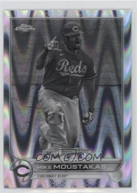 2022 Topps Chrome Sonic - [Base] - Black & White RayWave Refractor #56 - Mike Moustakas