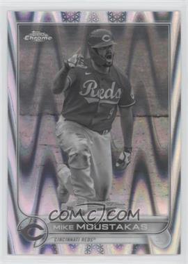 2022 Topps Chrome Sonic - [Base] - Black & White RayWave Refractor #56 - Mike Moustakas